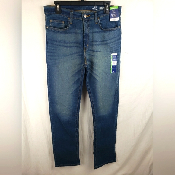 George Other - NWT George Straight Medium Washed Blue Jeans Sz 32x34